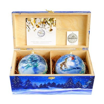 Новогодний набор на 2 шара ...