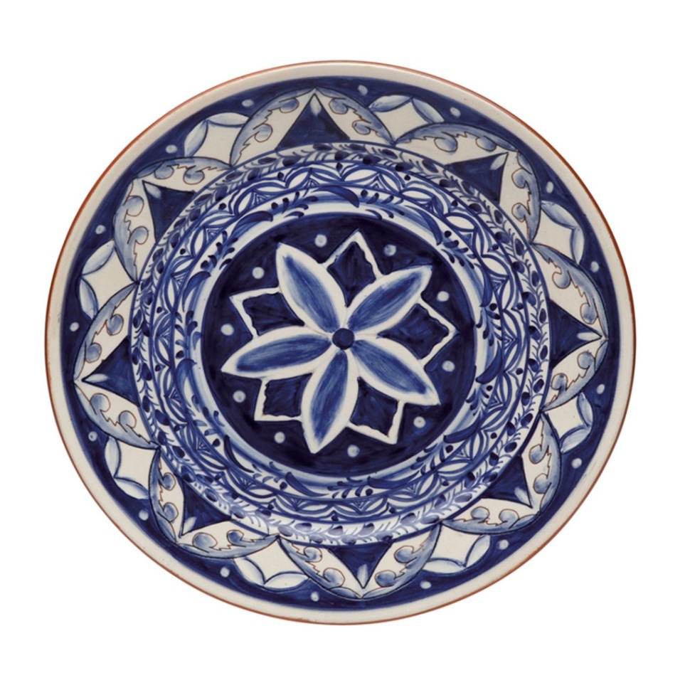 Фото Тарелка P80-BW(CFL0412), 28 см, керамика, blue/white, CASAFINA BY COSTA NOVA - интернет-магазин МегаТерем в Москве
