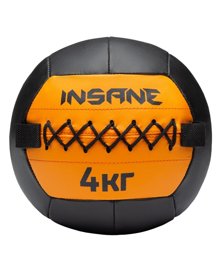 Фото Медбол INSANE IN24-WB100, 4 кг, оранжевый (2111036) - интернет-магазин МегаТерем в Москве