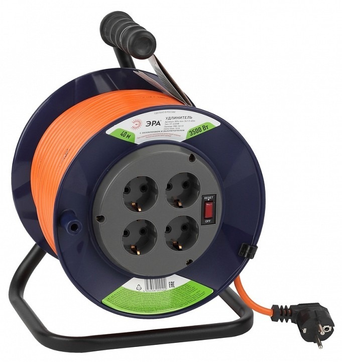 Фото Удлинитель Эра  RPx-4es-3x1.5-40m ER_B0046836 - интернет-магазин МегаТерем в Москве