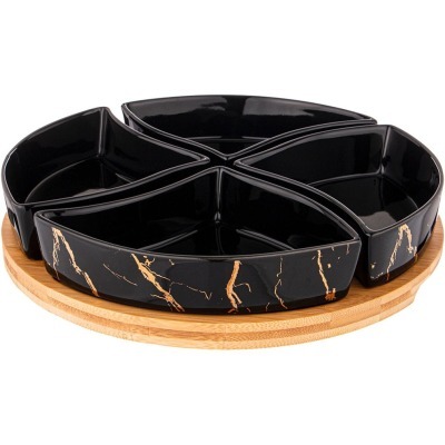 Менажница 4 секции на дерев...