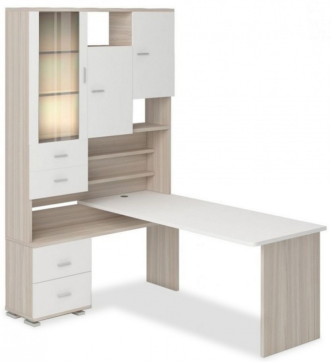 Фото Стол компьютерный Домино СР-620/180 MER_SR-620-180-KBEBE-LEV - интернет-магазин МегаТерем в Москве