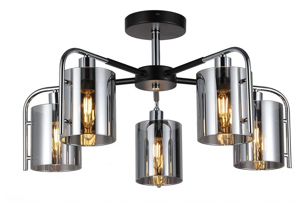 Фото Люстра на штанге Escada Elegant 671/5P Chrome ESC_671_5P_Chrome - интернет-магазин МегаТерем в Москве