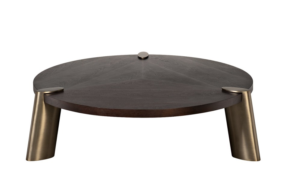 Фото Стол журнальн.Kong темный орех d161,5*43см,столешница d140 (TT-00015495) - интернет-магазин МегаТерем в Москве