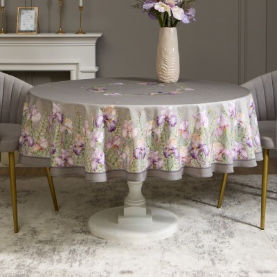 Скатерть круглая ирисы 190с...