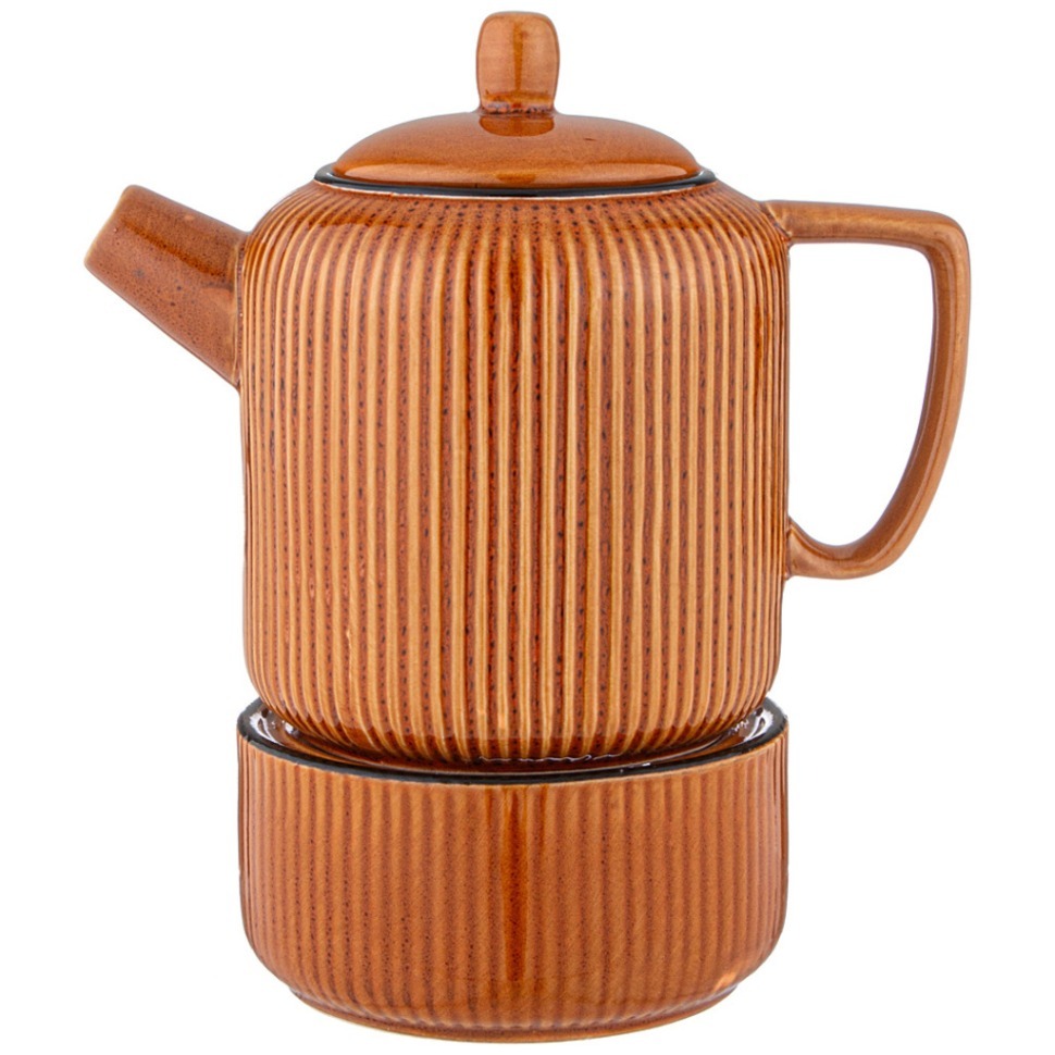 Фото Чайник 900 мл коллекция арт-деко с подставкой для подогрева Lefard (155-776) - интернет-магазин МегаТерем в Москве