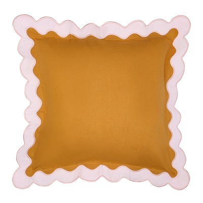 Чехол на подушку с контрастным кантом розового цвета из коллекции trendy ruffles, 40х40 см (78896)