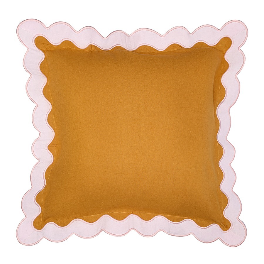Фото Чехол на подушку с контрастным кантом розового цвета из коллекции trendy ruffles, 40х40 см (78896) - интернет-магазин МегаТерем в Москве