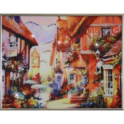 Картина Город с кристаллами Swarovski (1353)