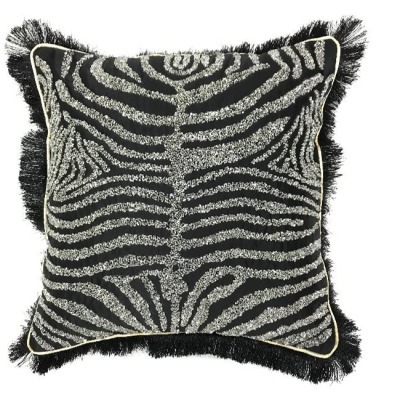 Подушка с бисером Зебра чер...