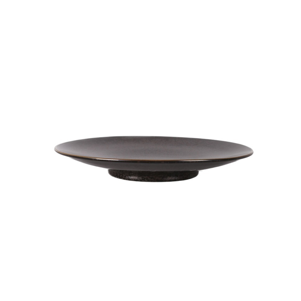 Фото Тарелка E665-P-08210/22, 22 см, керамика, Black, ROOMERS TABLEWARE - интернет-магазин МегаТерем в Москве