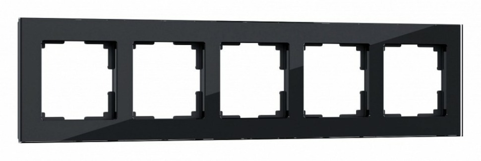 Фото Рамка на 5 постов Werkel черный,стекло W0051108 WRK_a051437 - интернет-магазин МегаТерем в Москве