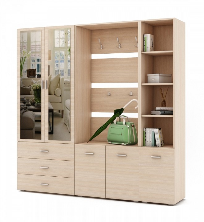 Фото Стенка для прихожей Мартин-3 MAS_PRM-3-DM - интернет-магазин МегаТерем в Москве