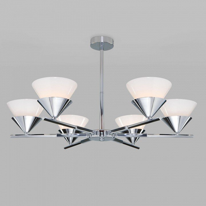 Фото Люстра на штанге Eurosvet Rylee 70138/6 хром EV_a057599 - интернет-магазин МегаТерем в Москве