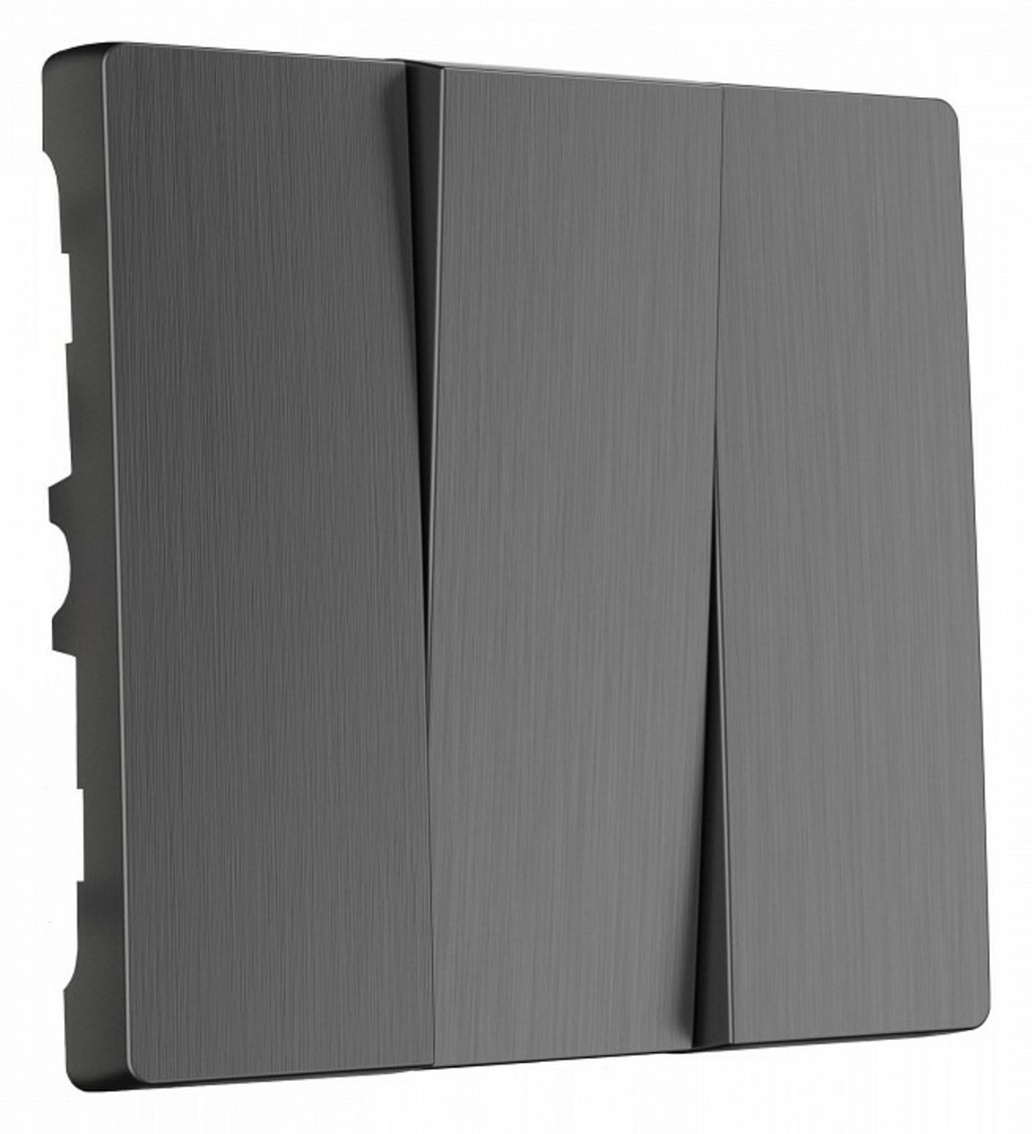 Фото Клавиши для выключателя трехклавишного Werkel графит рифленый W1139004 WRK_a050742 - интернет-магазин МегаТерем в Москве