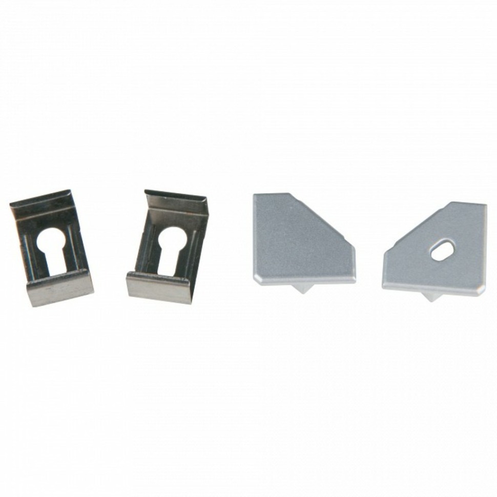 Фото Набор заглушек и скоб для профиля Uniel UFE-N04 SILVER A POLYBAG UL-00000624 UL_UL-00000624 - интернет-магазин МегаТерем в Москве