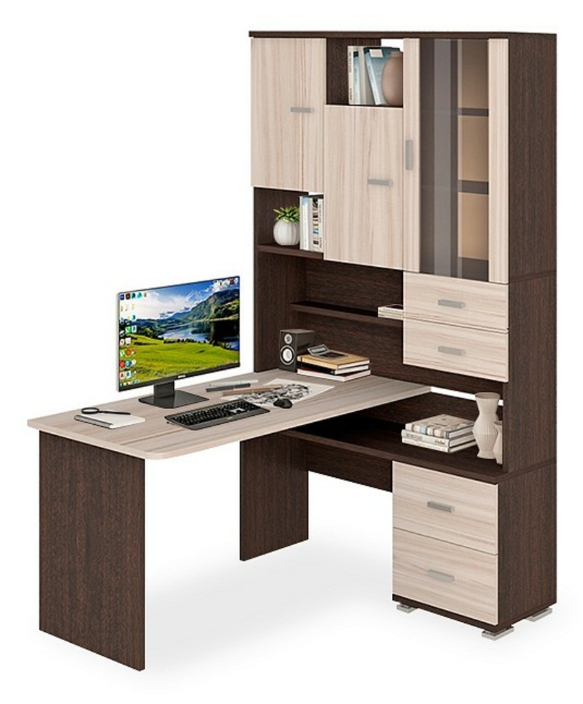 Фото Стол компьютерный Домино СР-620/140 MER_SR-620-140_VKK-PRAV - интернет-магазин МегаТерем в Москве