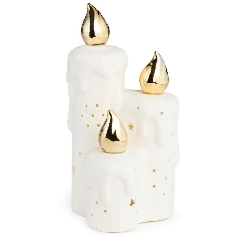 Фото Статуэтка свечи c led-подсветкой 9,3х8,6х17,7 см Lefard (146-2253) - интернет-магазин МегаТерем в Москве