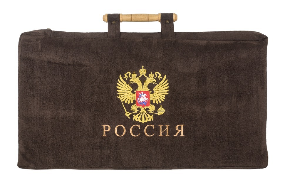 Фото Чехол замшевый Россия для больших нард, Haleyan (64022) - интернет-магазин МегаТерем в Москве