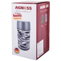 Термос agness  с широким горлом 500 мл.колба нерж.сталь (910-096) 
