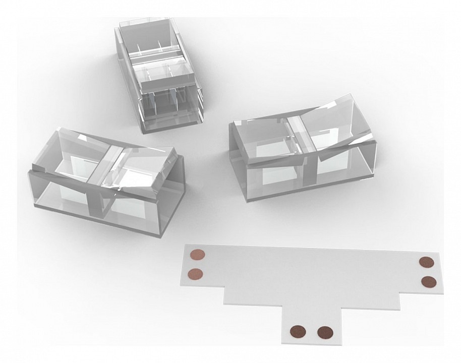 Фото Соединитель лент T-образный жесткий Gauss Basic BT400 GA_BT400 - интернет-магазин МегаТерем в Москве