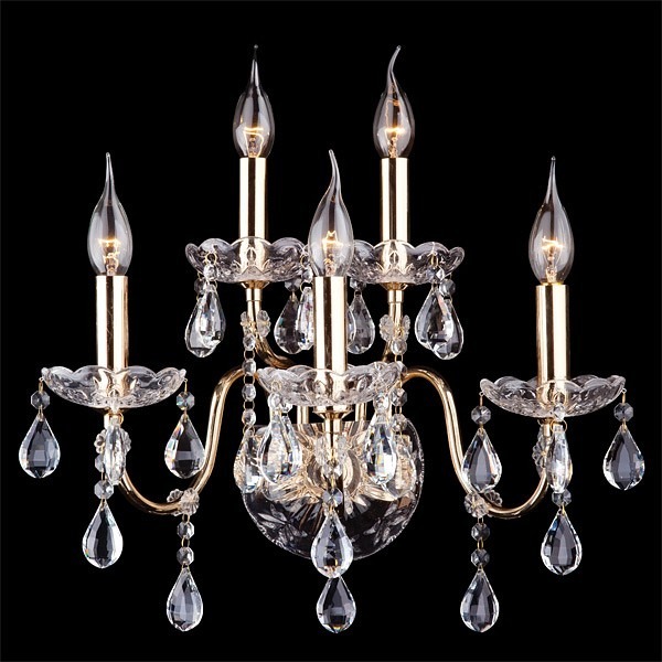 Фото Бра Eurosvet Treasure 3600/5 золото/прозрачный хрусталь Strotskis EV_60577 - интернет-магазин МегаТерем в Москве