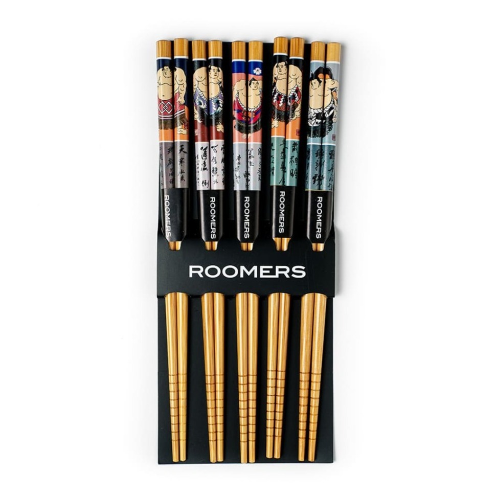 Фото Палочки для еды набор 5 пар A26-Q5, бамбук, Multicolor, ROOMERS TABLEWARE - интернет-магазин МегаТерем в Москве