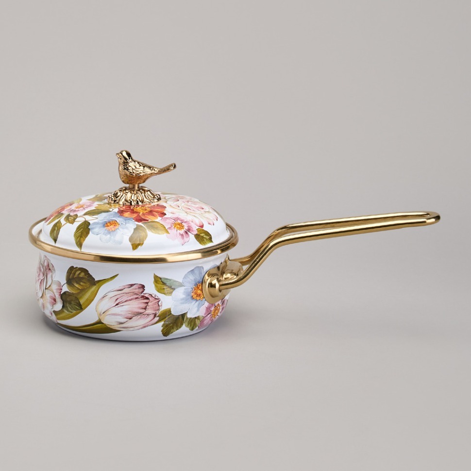 Фото Ковш agness эмалированный, серия фландрия, 14см / 0,9л (950-590)  - интернет-магазин МегаТерем в Москве