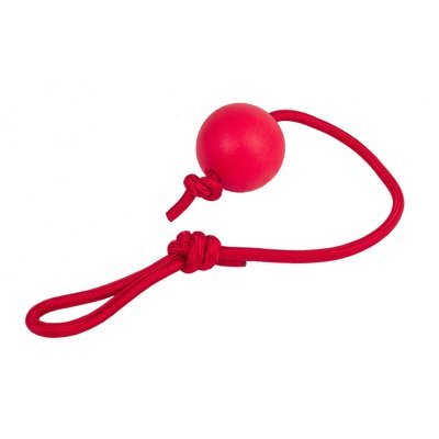 Игрушка для крупной собаки из резины Каскад Мяч на веревке 6 см (83571)