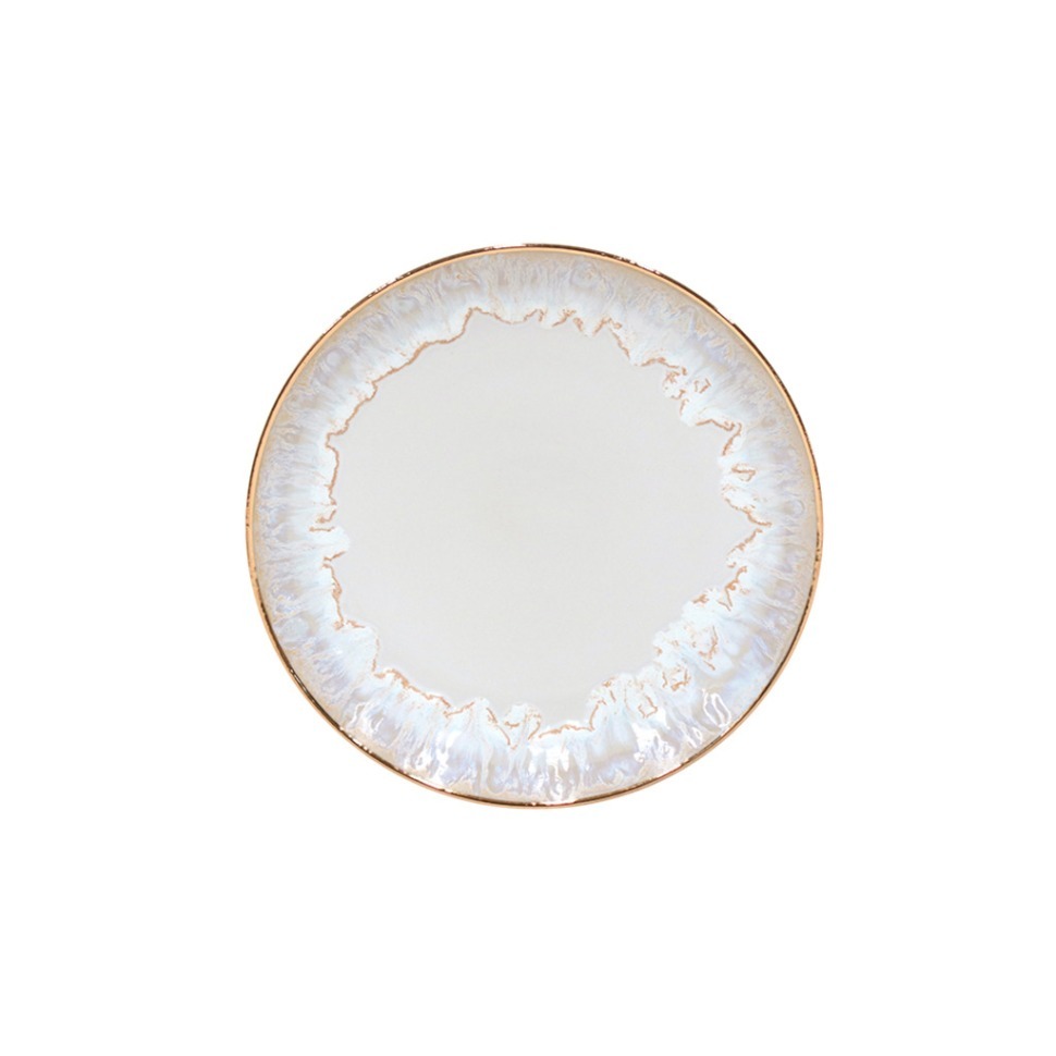 Фото Тарелка TA603-WGD(COP211-00115C), 21,6 см, керамика, white, gold, CASAFINA BY COSTA NOVA - интернет-магазин МегаТерем в Москве