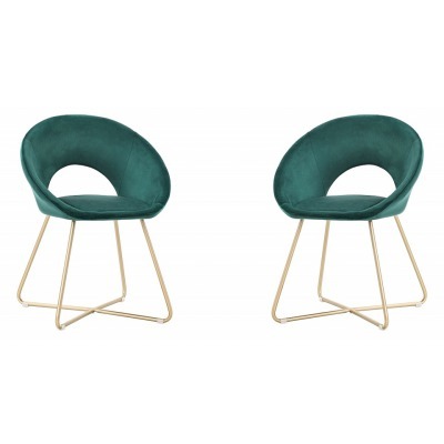 Комплект стульев Refuge зеленый, золотой (Комплект 2 шт) HSBI_DC2124_green_2