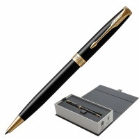 Ручка шариковая Parker "Sonnet Core Lacquer Black GT" черный глянцевый лак позолоч. 142339 (89429)