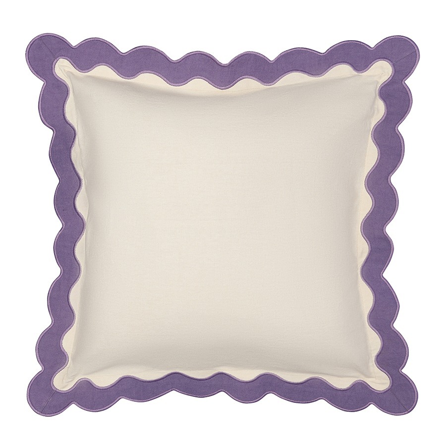 Фото Чехол на подушку с контрастным кантом сиреневого цвета из коллекции trendy ruffles, 40х40 см (78897) - интернет-магазин МегаТерем в Москве