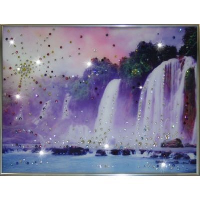 Картина Долина Водопадов с кристаллами Swarovski (1092)