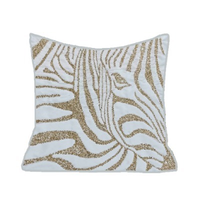 Подушка с бисером Зебра бел...