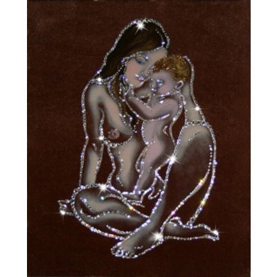 Картина Мать и дитя с кристаллами Swarovski (1207)