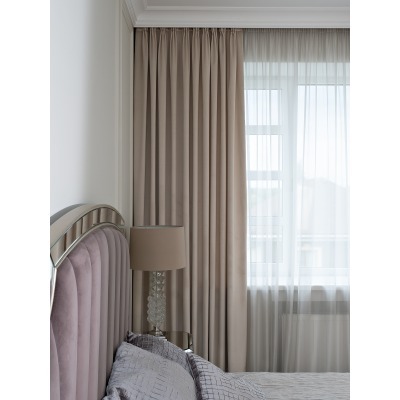 Портьера Silkу 5 бежевая на...