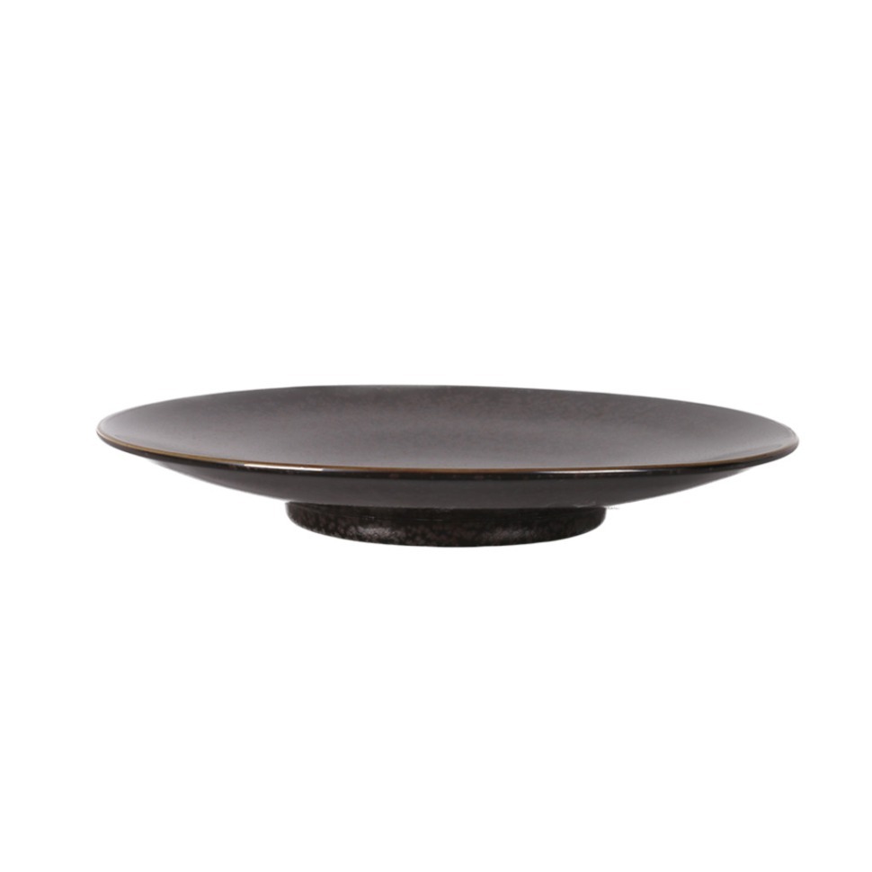 Фото Тарелка E665-P-08210/28, 28 см, керамика, Black, ROOMERS TABLEWARE - интернет-магазин МегаТерем в Москве