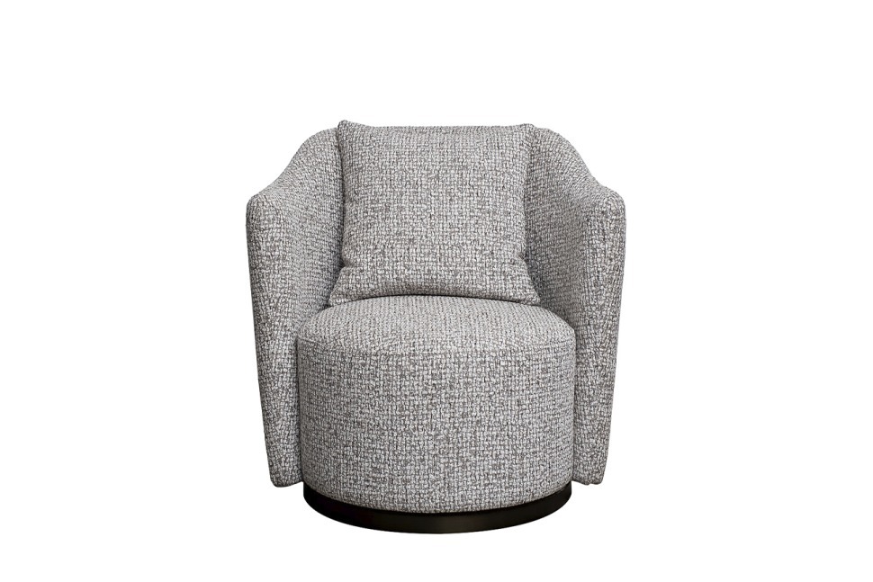 Фото Кресло Verona вращающееся, шенилл серый Seppia-SER/бронза 70*77*80см (TT-00016268) - интернет-магазин МегаТерем в Москве