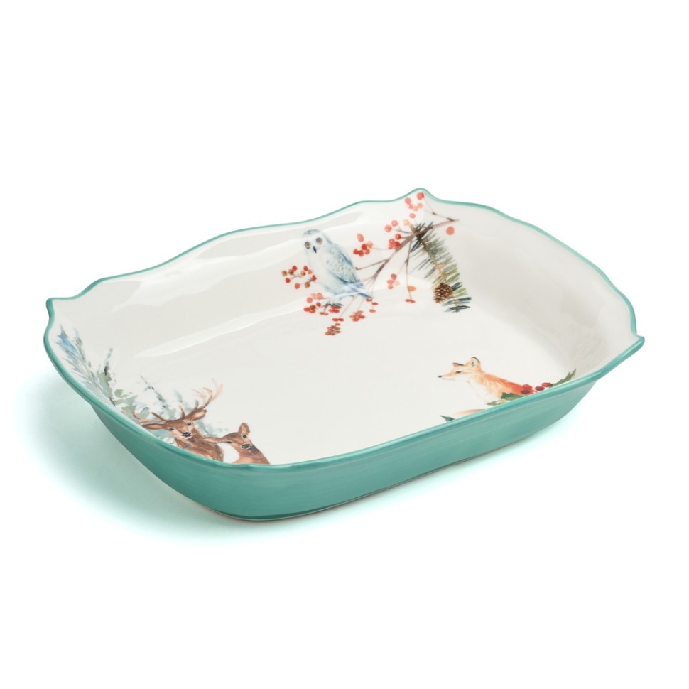 Фото Блюдо прямоугольное lefard лесная сказка 32,5*24,5*6,5 см (409-413)  - интернет-магазин МегаТерем в Москве