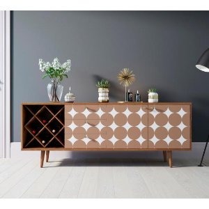 Фото Комод Berber удлиненный с бутылочницей 17 принт арт BB15/Print_17-ET - интернет-магазин МегаТерем в Москве