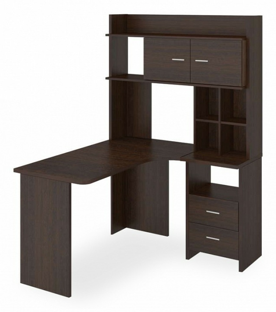 Фото Стол компьютерный Домино Lite СКЛ-Угл130+НКЛХ-120 В ПРАВ MER_SKL-Ugl130-NKLH-120_V_PRAV - интернет-магазин МегаТерем в Москве