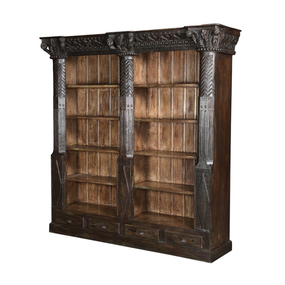 Фото Шкаф PR45358/1, Массив манго, natural, ROOMERS FURNITURE - интернет-магазин МегаТерем в Москве