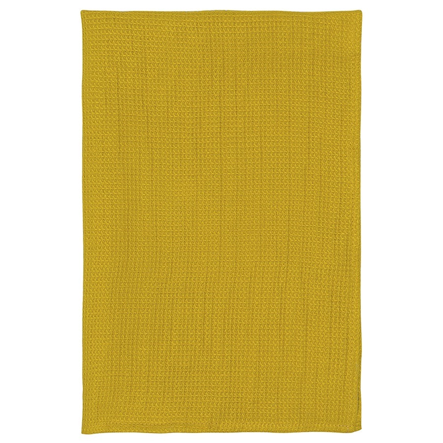 Фото Набор из двух кухонных жаккардовых полотенец горчичного цвета из коллекции essential (75107) - интернет-магазин МегаТерем в Москве