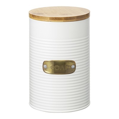 Банка для хранения соли irmel, 1,3 л, молочная (78398)