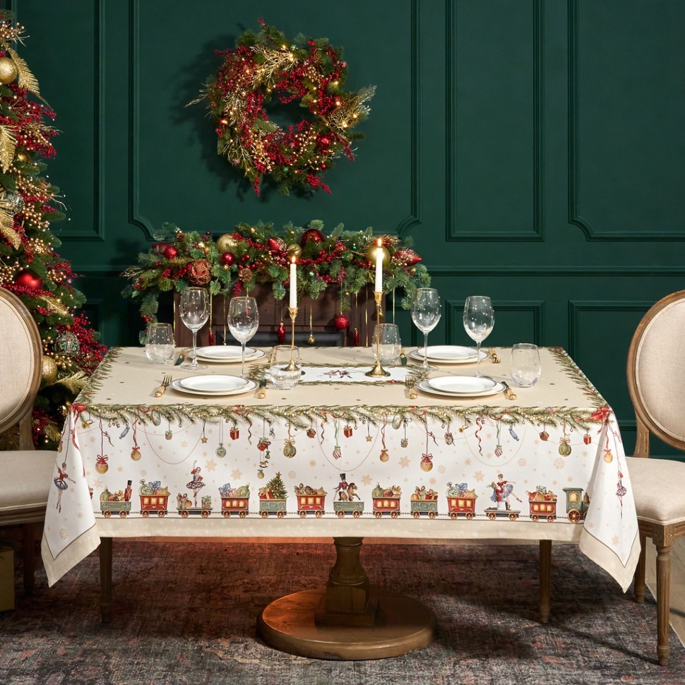 Фото Скатерть щелкунчик 160х220см бежевый,100% хлопок,твил Lefard (850-757-21) - интернет-магазин МегаТерем в Москве