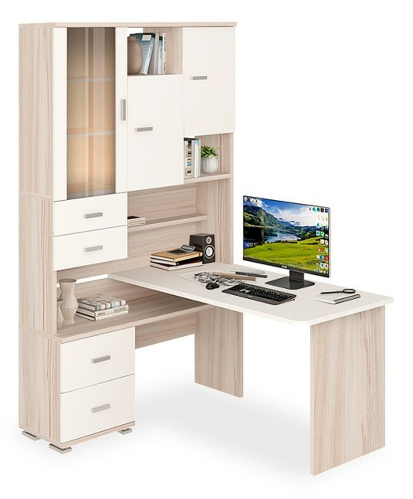 Фото Стол компьютерный Домино СР-620/140 MER_SR-620-140_KBEBE-LEV - интернет-магазин МегаТерем в Москве