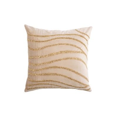 Подушка с бисером Волна беж...