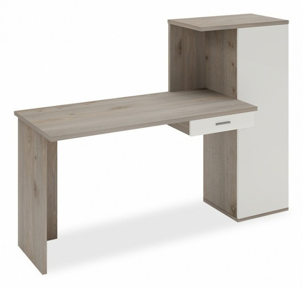 Фото Стол письменный Домино Lite СКЛ-ПРЯМ130+ШК MER_SKL-PRYAM130-SHK-NBE - интернет-магазин МегаТерем в Москве