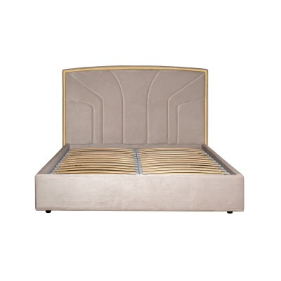 Кровать Lancy 180см, велюр серый 200*220*146см (TT-00009831)